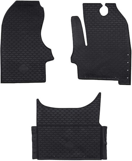 vidaXL Front Mats 3pcs for Iveco Daily 2014 Black
