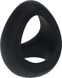 Soft Tri O Silicone Cockring Black