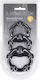Beaded Silikon Penisring Set 3 S M L Schwarz