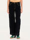 Women's Fabric Trousers Navy Blue