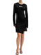 Milano Mini Evening Dress Drape Black