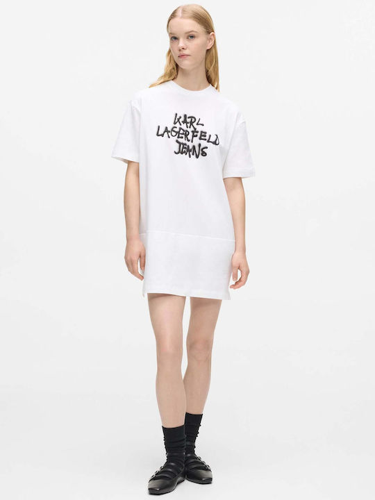 Karl Lagerfeld Καλοκαιρινό Mini T-shirt Φόρεμα ...