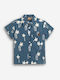 Kids Shirt Short Sleeve Denim Blue
