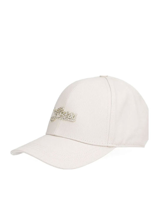 Guess Baseball Cap Light Taupe Γυναικείo Καπέλο Jockey Εκρού Aw5475cot01-lta