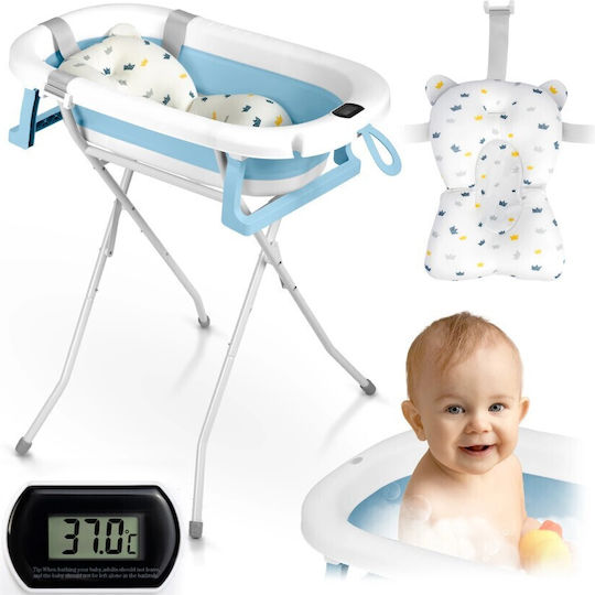 Ricokids Μπανιέρα Μωρού με Βάση με Θερμόμετρο Γαλάζια