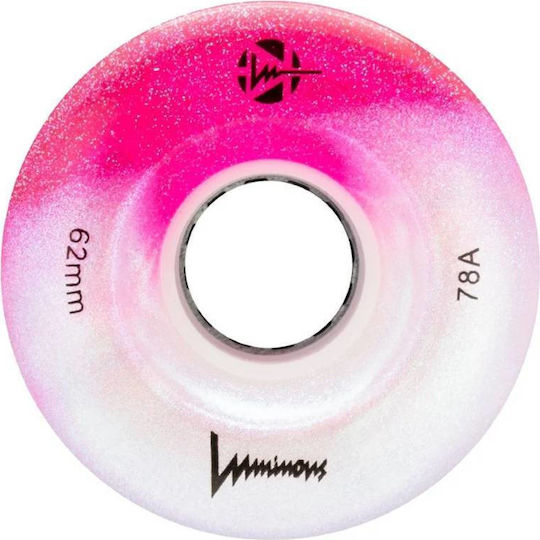 Luminous Led Wheels Quads Cotton Candy 62mm 85a Pink White