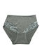 Висока талия Дамско Слип с дантела Anthracite Grey