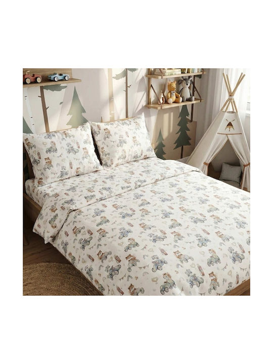 Pucioasa Conținut set Husă de pilotă pentru copii Super King Bumbac Bej 220x240cm