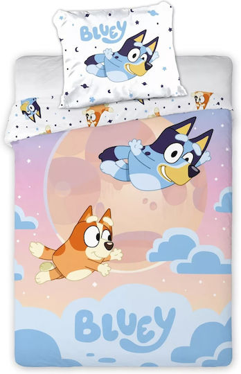 Bluey Set Cearceaf Pentru Copii Single Multicolor