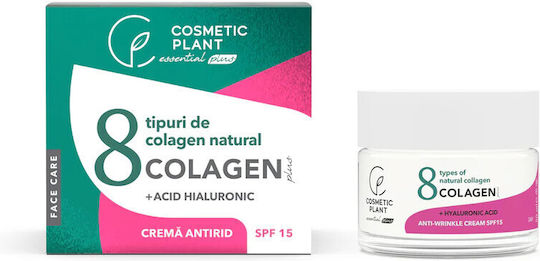 Cosmetic Plant Colagen Plus Cremă de Față de Zi cu SPF15 pentru Hidratare, Anti-îmbătrânire și Strălucire cu Colagen 50ml