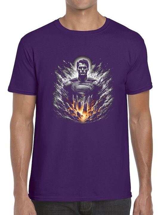 T-shirt Superman Metropolis Rebirth Pop Culture Lila