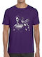 T-shirt Superman Geschwindigkeit Blur Monochromatisch Bedruckte Blusen Pop Culture Lila