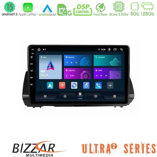 Bizzar Ηχοσύστημα Αυτοκινήτου για Renault Logan Dacia Sandero / Logan / Jogger 2022-2023 (Bluetooth/USB/WiFi/GPS/Apple-Carplay/Android-Auto) με Οθόνη Αφής 9"