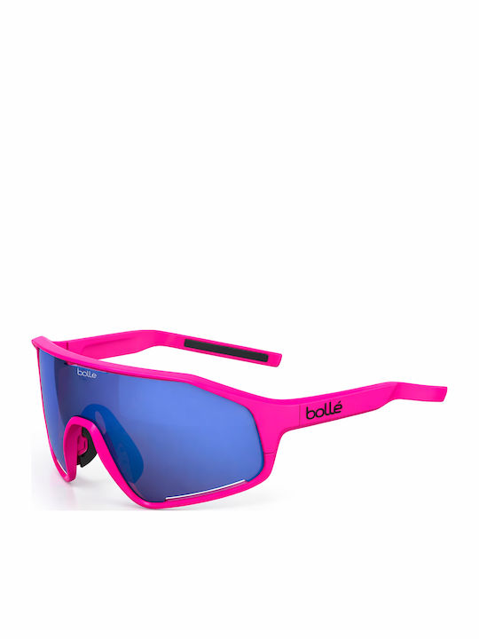 Bolle Unisex Ochelari de soare cu Roz Cadru și Albastru Lentilă BS010003