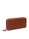 Leather Women's Wallet Classic Tabac Brown