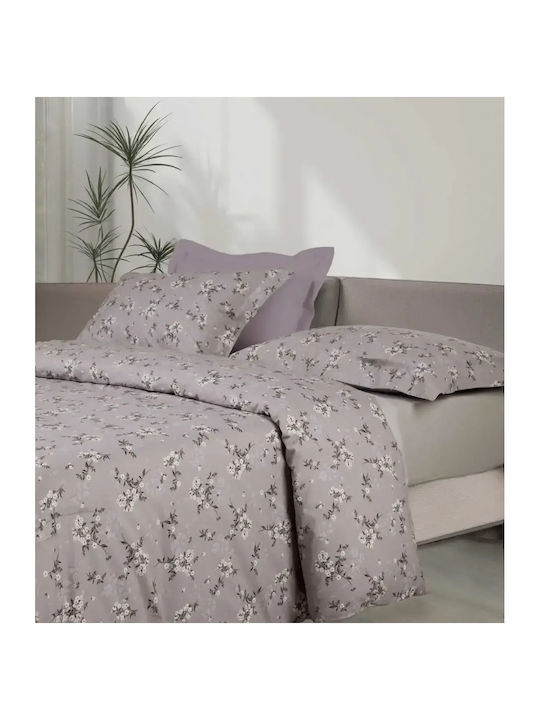 Das Home Happy Σετ Σεντόνια King Size 260x280εκ. Grey, Taupe (4τμχ)