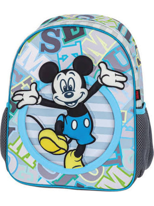 Disney Mickey Σχολική Τσάντα Πλάτης Νηπιαγωγείου Μπλε 29 x 12 x 35εκ
