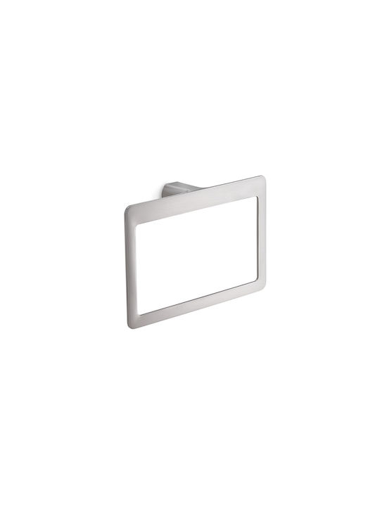 Gedy Pirinei Pi70 Single Wall-Mounted Bathroom Ring Inox Silver