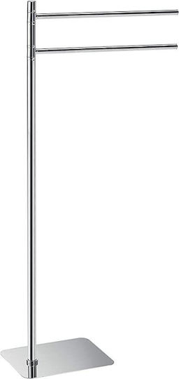 Gedy Double Wall-Mounted Bathroom Rail Inox Silver