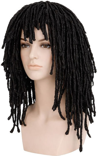 Αποκριάτικη Περούκα Rasta Μακριά Dreadlocks 140g Μαύρo