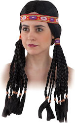 Αποκριάτικη Περούκα Indian Πλεξούδες & Χάντρες 160g
