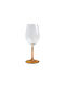 Domumart Set de pahare pentru Vin Alb din Cristal în Culoarea Portocaliu Cu picior 350ml 6buc