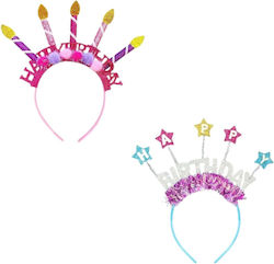 Αποκριάτικη Στέκα Κεφαλής Happy Birthday Glitter Διακόσμηση 1 Τεμάχιο