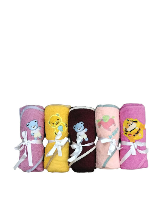 Beboulino Baby Hooded Towel Pink 75x75cm