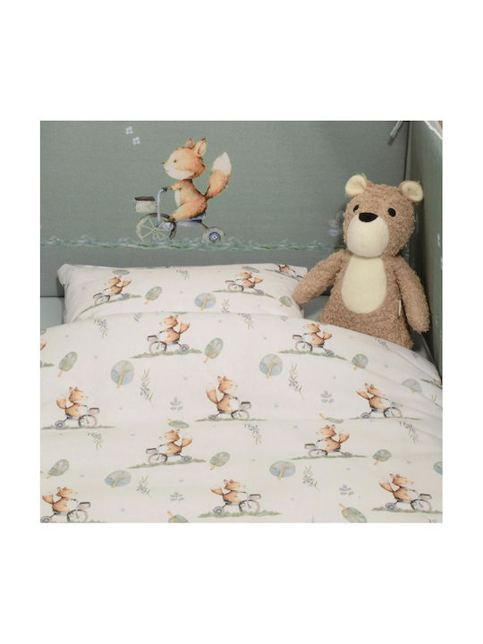 Baby Oliver Βρεφική Παπλωματοθήκη Μπεζ 100x140εκ.