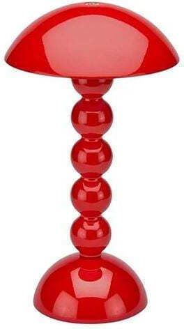 Addison Ross Tischlampe LED mit Rot Schirm und Basis