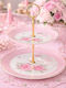 Galifas Porcelain Dessert Tower Stand Pink Ø27cmxY25cm