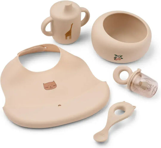 Liewood Mileah Silicone Multicolour Feeding Set 5 Pieces for 6+ Months