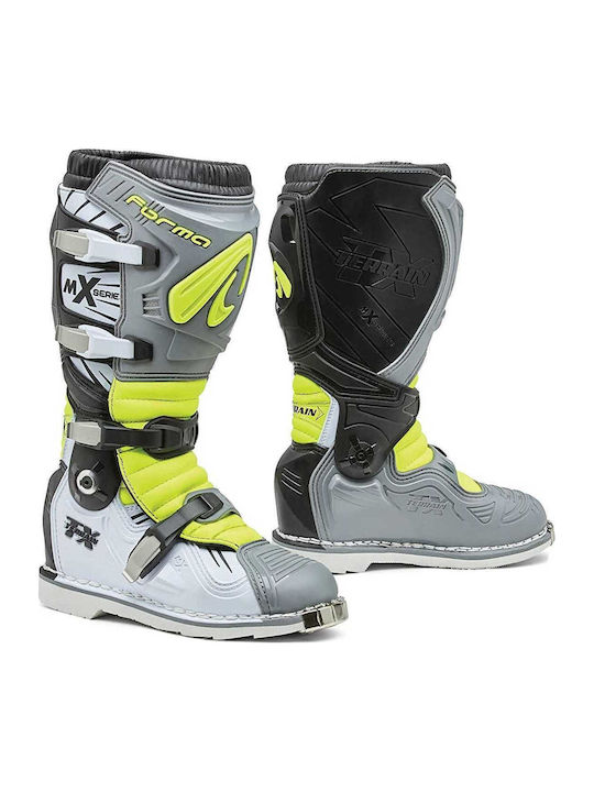 Forma Terrain Ανδρικές Μπότες Motocross Δερμάτινες Γκρι