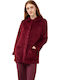 Vamp Winter Damen Pyjama-Jacke Burgundisch