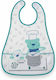 Gamberritos Kids Waterproof Plastic Baby Bib with Hoop & Loop Fastener and Pocket Multicolour for 6 Months+