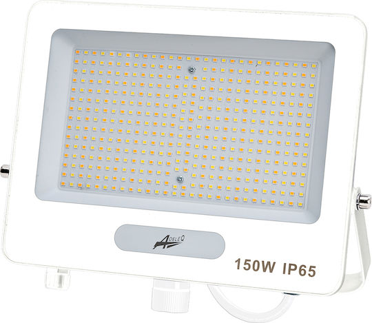 Adeleq Στεγανός Προβολέας LED 150W Θερμό Λευκό 3000K με Αισθητήρα Κίνησης IP65