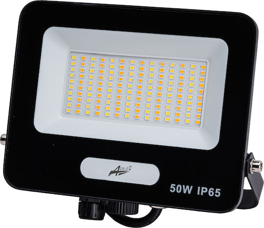 Adeleq Waterproof LED Flood Light 50W Warm White 3000K with Motion Sensor IP65