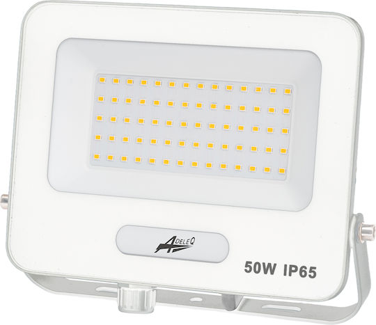 Adeleq Waterproof LED Flood Light 50W Cold White 6200K with Motion Sensor IP65