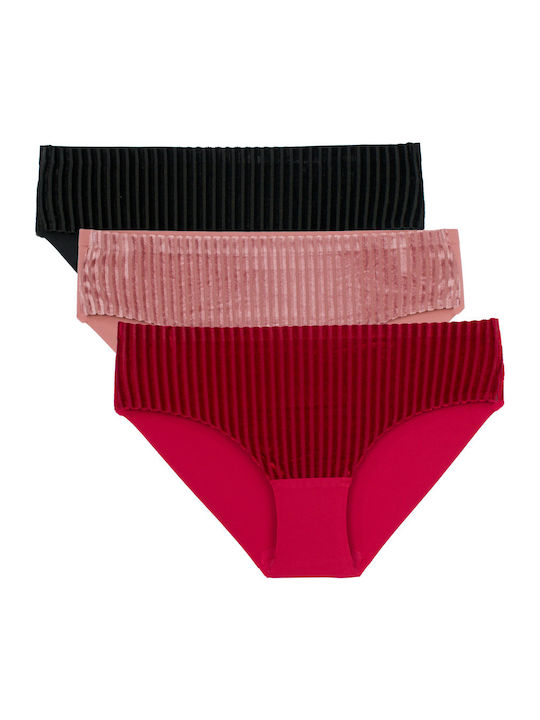 Γυναικεία Slip 3Pack χωρίς Ραφές Multicolour