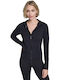 Women's Sweatshirt Jacket Hooded Black