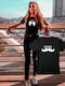 Funny Print T-shirt Real Boss Wtb304 Black