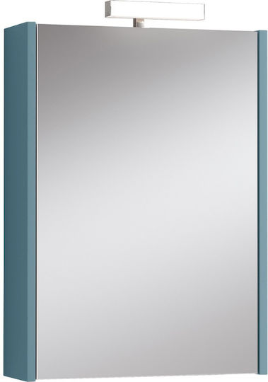Piccadilly Cosmos Oglindă de Baie Rectangulară din Placă din Lemn Agregat cu Lungime 32cm Albastră