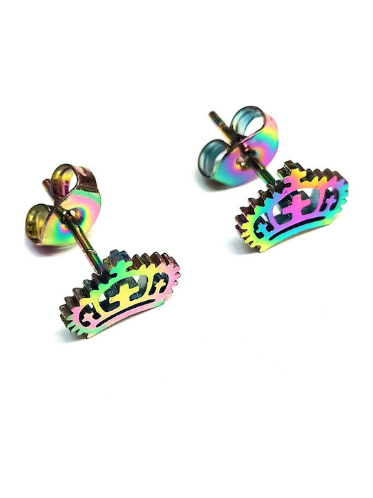 Amalfi Accessories Kids Earrings Studs Crowns from Steel