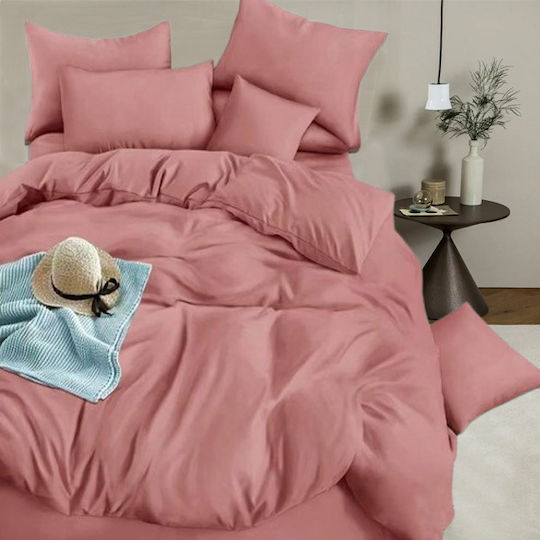 SpitiBazaar Σετ Σεντόνια Μονά με Λάστιχο 100x200+22εκ. Σάπιο Μήλο (3τμχ)