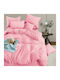 SpitiBazaar Bettwäsche-Set King Size mit Gummiband 180x200+22cm. Somon 4Stück