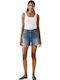 Ribcage Women's Jean Shorts Blue