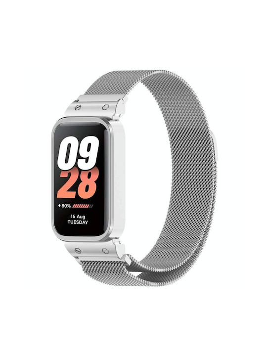 Xiaomi Smart Band 8 Active Xdfind Λουράκι Ανοξείδωτο Ατσάλι Silver