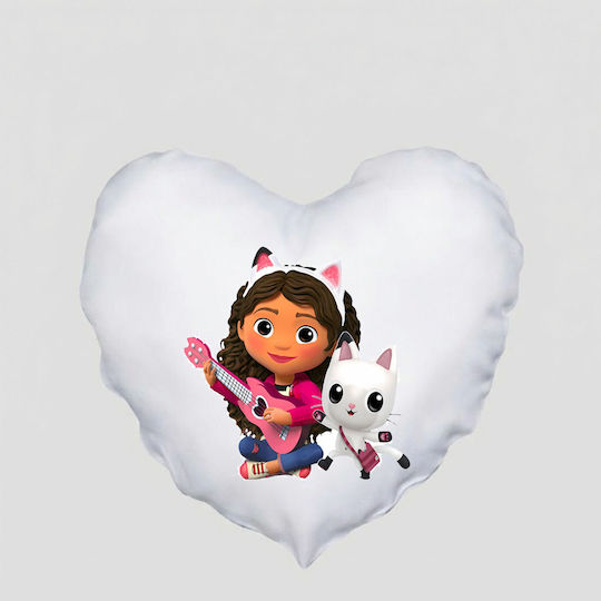 Heart Pillow Size 41x39cm Gabby's Dollhouse Gabi Dollhouse White