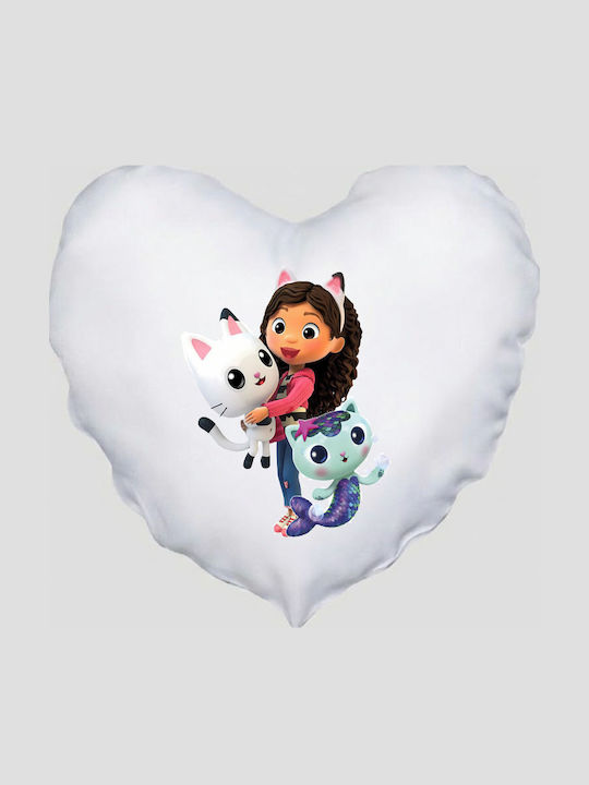 Heart Pillow Size 41x39cm Gabby's Dollhouse Gabi Dollhouse White