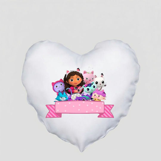 Heart Pillow Size 41x39cm Gabby's Dollhouse Gabi Dollhouse White